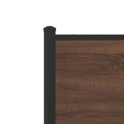 Berkfield Home Metal Bed Frame without Mattress Brown Oak 100x200 cm - thumbnail 9