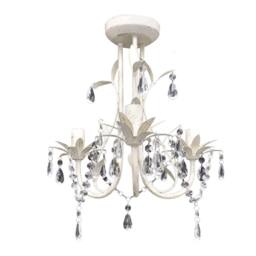 Berkfield Home Crystal Pendant Ceiling Lamp Chandeliers 2 pcs Elegant White