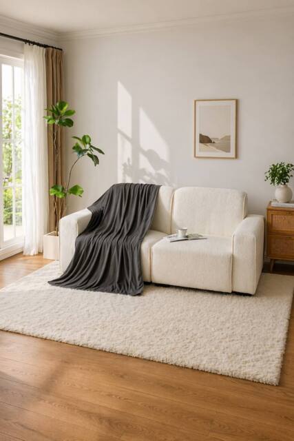 Dyzi Cooling Blanket Lightweight & Breathable with Cooling Technology in Charcoal - Size: 130 cm x 170 cm - image 1