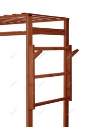 H&O Direct Wooden Clothes Rack Cabinet with Hooks in Brown - thumbnail 5