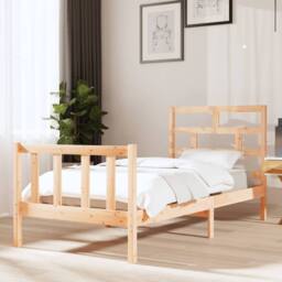 Berkfield Home Beautiful Bed Frame Solid Wood Pine 90x200 cm in Light Oak - thumbnail 2