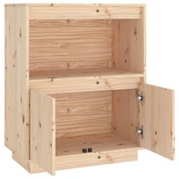 Berkfield Home Sideboard 60x34x75 cm Solid Wood Pine in Brown - Size: 60 x 34 x 75 cm - thumbnail 6