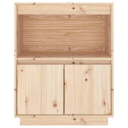 Berkfield Home Sideboard 60x34x75 cm Solid Wood Pine in Brown - Size: 60 x 34 x 75 cm - thumbnail 5