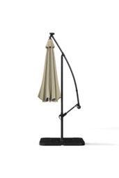 Living and Home Outdoor 32 LED Lighted Patio Umbrella with Crank Lift System, 2 Bases Set in Beige - thumbnail 5