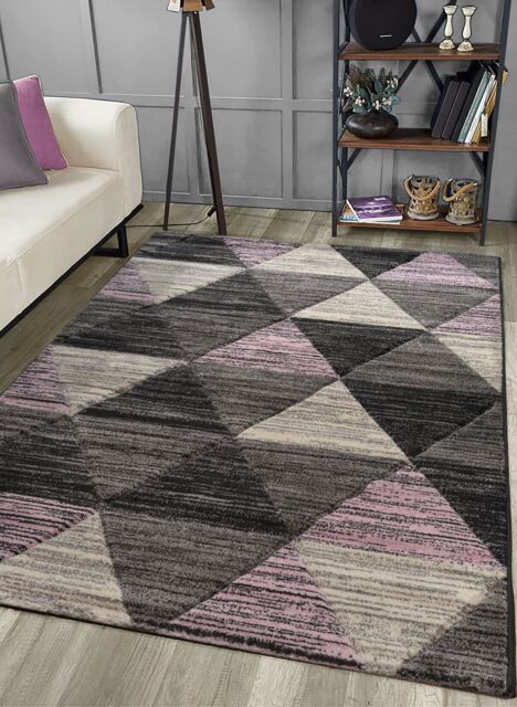 Home Republic Vision Geometric Carved Rug in Pink - Size: 120 cm x 170 cm - image 1