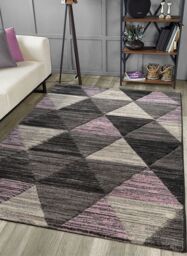 Home Republic Vision Geometric Carved Rug in Pink - Size: 120 cm x 170 cm - thumbnail 1