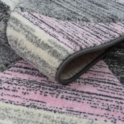 Home Republic Vision Geometric Carved Rug in Pink - Size: 120 cm x 170 cm - thumbnail 2
