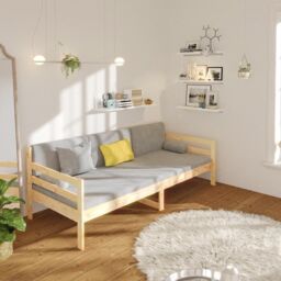 Berkfield Home Day Bed 90x190 cm Solid Wood Pine in Brown - thumbnail 4