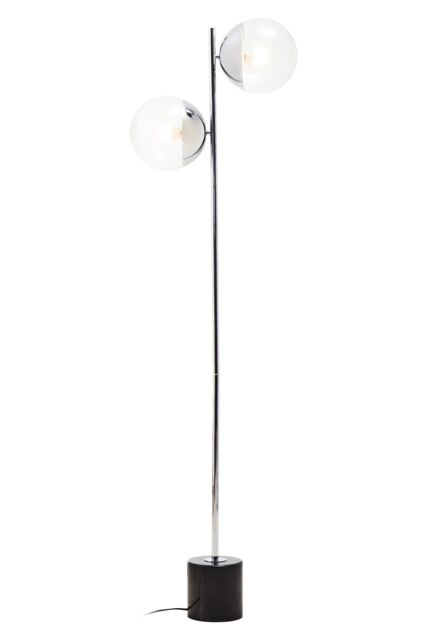 Orsina Sleek & Sturdy Silver Finish Metal Floor Lamp, Minimalist Design Bedroom Lamp, Versatile Lounge Lamp - image 1