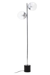 Orsina Sleek & Sturdy Silver Finish Metal Floor Lamp, Minimalist Design Bedroom Lamp, Versatile Lounge Lamp - thumbnail 2