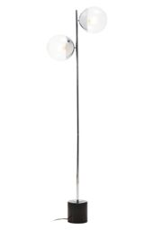 Orsina Sleek & Sturdy Silver Finish Metal Floor Lamp, Minimalist Design Bedroom Lamp, Versatile Lounge Lamp