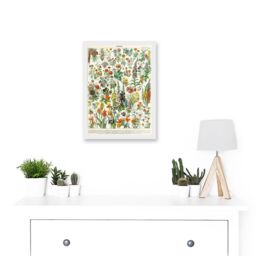 Artery8 Flowers Plants Multicolored Botanical A4 Artwork Framed Wall Art Print in White - thumbnail 2