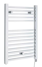 Balterley Electric Vertical Square Towel Rail 200 Watt Chrome 690x 500mm in Silver - thumbnail 1