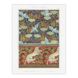 "Artery8 Kingfisher Bird & Horse Pattern Vintage Wall Art Print Verneuil - Size: W12"" x H16""" - thumbnail 1