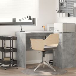 Berkfield Home Writing Desk Concrete grey Wood composite Compact Storage - thumbnail 1