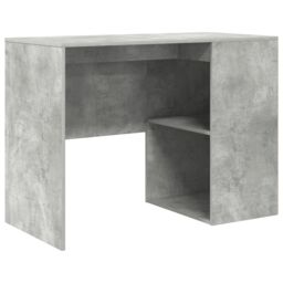 Berkfield Home Writing Desk Concrete grey Wood composite Compact Storage - thumbnail 2