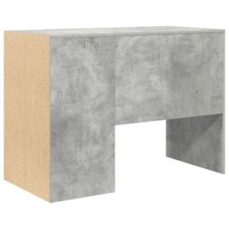 Berkfield Home Writing Desk Concrete grey Wood composite Compact Storage - thumbnail 6