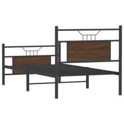 Berkfield Home Bed Frame without Mattress Brown Oak 80x200 cm Engineered Wood - thumbnail 8