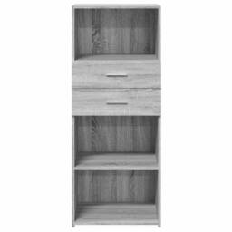 Berkfield Home Highboard Grey Sonoma 50x42.5x124 cm Engineered Wood - thumbnail 4