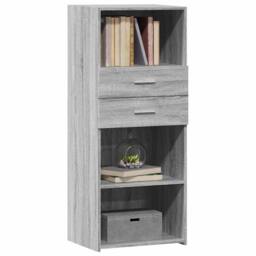 Berkfield Home Highboard Grey Sonoma 50x42.5x124 cm Engineered Wood - thumbnail 3