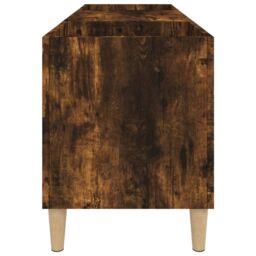 Berkfield Home Record Cabinet Smoked Oak 121x38x48 cm Engineered Wood in Brown - Size: 121 x 38 x 48 cm - thumbnail 6