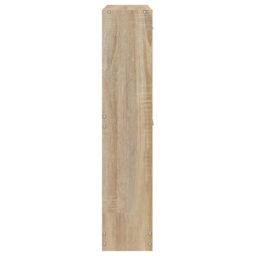 Berkfield Home Shoe Cabinet Oak 59x17x81 cm Engineered Wood in Brown - Size: 59 x 17 x 81 cm - thumbnail 6