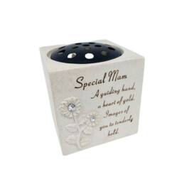 David Fischhoff Memorial Grave Sunflower Rose Bowl - Special Mam in Cream