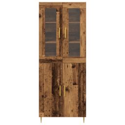 Berkfield Home Highboard Old Wood 69.5x34x180 cm Engineered Wood in Brown - thumbnail 6