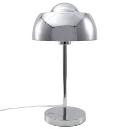 Wyld and Coco Silver Metal Table Lamp Round Base with Dome Shade - thumbnail 4