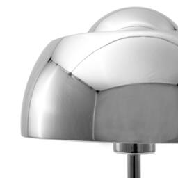 Wyld and Coco Silver Metal Table Lamp Round Base with Dome Shade - thumbnail 6