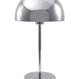 Wyld and Coco Silver Metal Table Lamp Round Base with Dome Shade - thumbnail 2