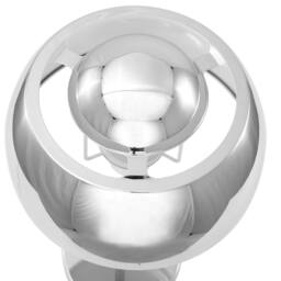 Wyld and Coco Silver Metal Table Lamp Round Base with Dome Shade - thumbnail 5