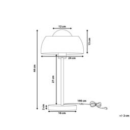 Wyld and Coco Silver Metal Table Lamp Round Base with Dome Shade - thumbnail 3