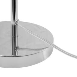 Wyld and Coco Silver Metal Table Lamp Round Base with Dome Shade - thumbnail 7