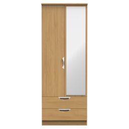 Ready Assembled 2 U Holborn Tall 2 Door 2drw Mirrored Wardrobe (Ready Assembled) in Brown - thumbnail 1