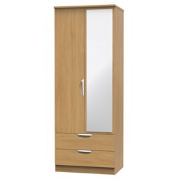 Ready Assembled 2 U Holborn Tall 2 Door 2drw Mirrored Wardrobe (Ready Assembled) in Brown - thumbnail 3