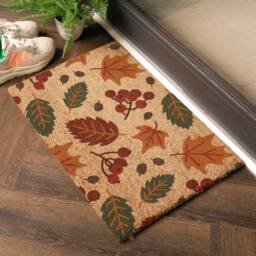 Artsy Mats Autumn Leaves Doormat (60 x 40cm) in Brown - Size: 40 cm x 60 cm - thumbnail 2