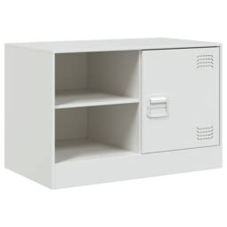 Berkfield Home TV Cabinets 2 pcs White 67x39x44 cm Steel - Size: 67 x 39 x 44 cm - thumbnail 6