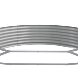 Berkfield Home Garden Raised Bed Powder-coated Steel 296x140x36 cm Grey - Size: 296 x 140 x 36 cm - thumbnail 5