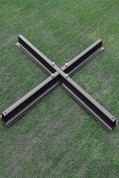 Living and Home Cross Steel Free Standing Umbrella Base（pole is not included） in Black - thumbnail 3