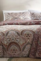 Dreams & Drapes 'Palais' Rich Jacobean Damask Print Duvet Cover Set - Size: Double - thumbnail 4