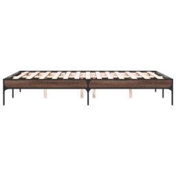 Berkfield Home Bed Frame without Mattress Brown Oak 120x200 cm - Size: Small Double - thumbnail 5