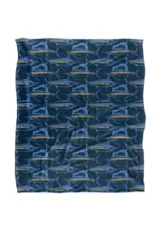 JQ Licensing Billfish Fishing Pattern Silky Touch Super Soft Throw Blanket 152 X 127 cm in White - thumbnail 1