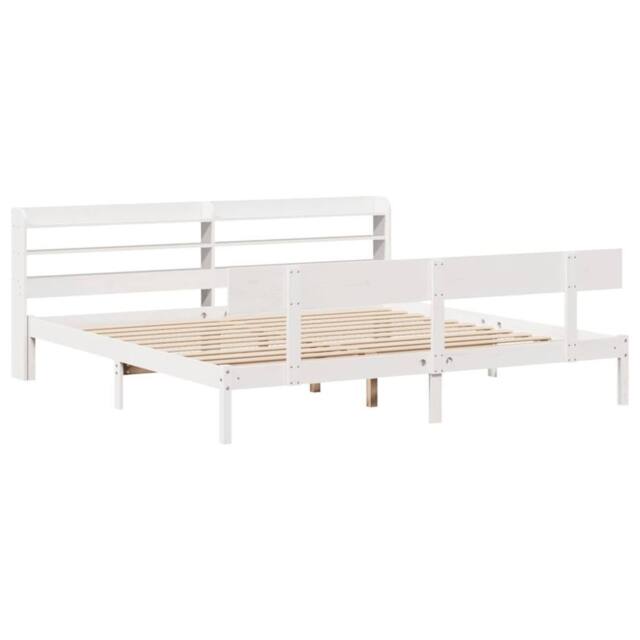 Berkfield Home Beautiful Bed Frame without Mattress White 180x200 cm Super King - image 1