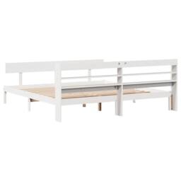 Berkfield Home Beautiful Bed Frame without Mattress White 180x200 cm Super King - thumbnail 6