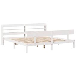 Berkfield Home Beautiful Bed Frame without Mattress White 180x200 cm Super King - thumbnail 1