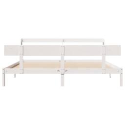 Berkfield Home Beautiful Bed Frame without Mattress White 180x200 cm Super King - thumbnail 4