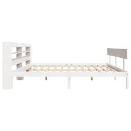 Berkfield Home Beautiful Bed Frame without Mattress White 180x200 cm Super King - thumbnail 5