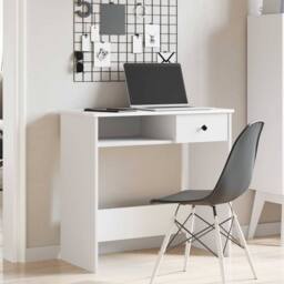 Berkfield Home Decorative Desk White 80x40x75 cm Engineered Wood - Size: 80 x 40 x 75 cm - thumbnail 1