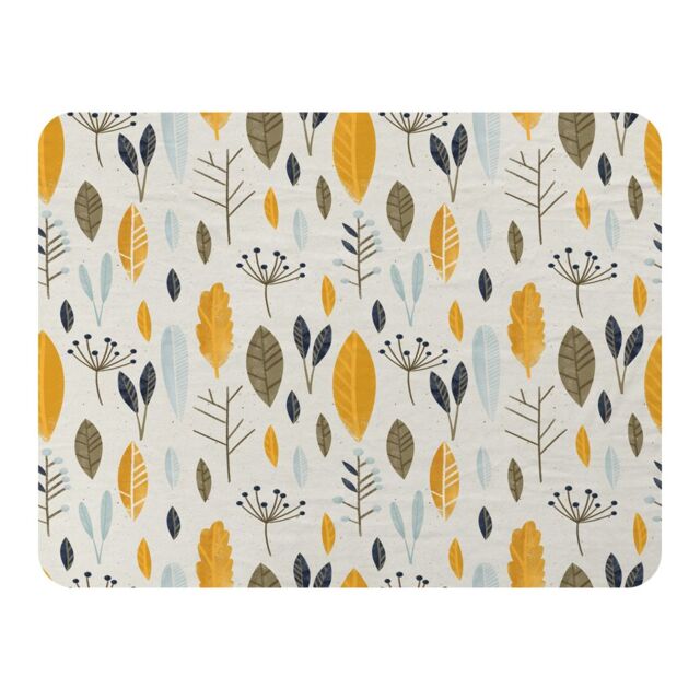 Benjamin Tate Design Autumn Floral Illustrations Blanket in Natural - Size: 120 cm x 150 cm - image 1